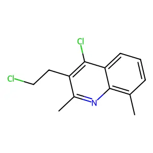 4-Chloro-3-(2-chloroethyl)-2,8-dimethylquinoline structure