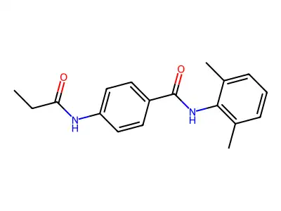 N-(2,6-dimethylphenyl)-4-(propanoylamino)benzamide structure