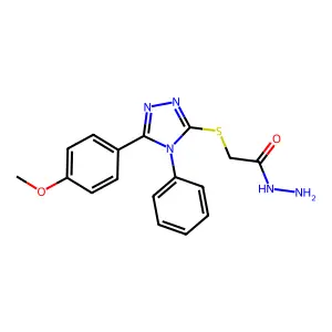 2-{[5-(4-methoxyphenyl)-4-phenyl-4H-1,2,4-triazol-3-yl]sulfanyl}acetohydrazide structure