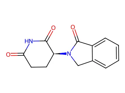 2,6-Piperidinedione, 3-(1,3-dihydro-1-oxo-2H-isoindol-2-yl)-, (S)- structure