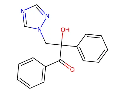 1-Propanone, 2-hydroxy-1,2-diphenyl-3-(1H-1,2,4-triazol-1-yl)- structure
