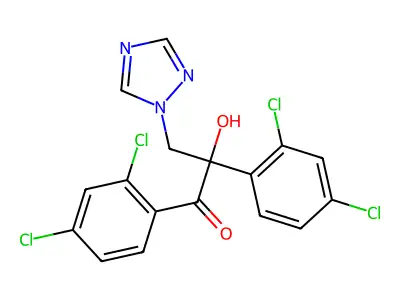 1-Propanone, 1,2-bis(2,4-dichlorophenyl)-2-hydroxy-3-(1H-1,2,4-triazol-1-yl)- structure
