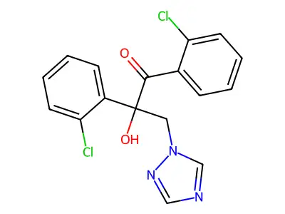 1-Propanone, 1,2-bis(2-chlorophenyl)-2-hydroxy-3-(1H-1,2,4-triazol-1-yl)- structure
