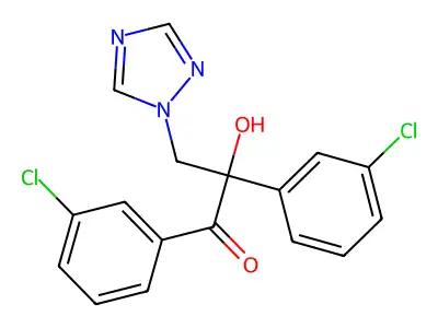 1-Propanone, 1,2-bis(3-chlorophenyl)-2-hydroxy-3-(1H-1,2,4-triazol-1-yl)- structure
