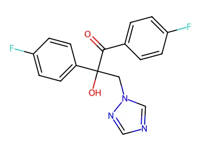 1-Propanone, 1,2-bis(4-fluorophenyl)-2-hydroxy-3-(1H-1,2,4-triazol-1-yl)- structure