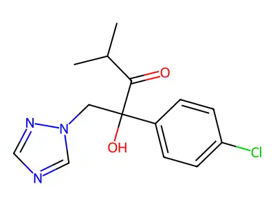 3-Pentanone, 2-(4-chlorophenyl)-2-hydroxy-4-methyl-1-(1H-1,2,4-triazol-1-yl)- structure