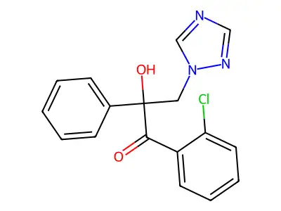 1-Propanone, 1-(2-chlorophenyl)-2-hydroxy-2-phenyl-3-(1H-1,2,4-triazol-1-yl)- structure