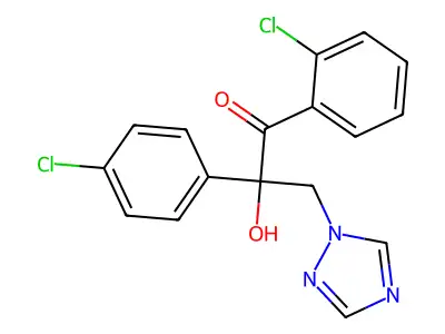 1-Propanone, 1-(2-chlorophenyl)-2-(4-chlorophenyl)-2-hydroxy-3-(1H-1,2,4-triazol-1-yl)- structure