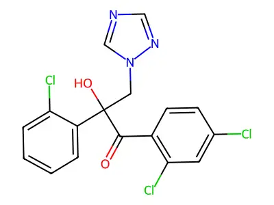 1-Propanone, 2-(2-chlorophenyl)-1-(2,4-dichlorophenyl)-2-hydroxy-3-(1H-1,2,4-triazol-1-yl)- structure