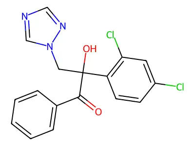 1-Propanone, 2-(2,4-dichlorophenyl)-2-hydroxy-1-phenyl-3-(1H-1,2,4-triazol-1-yl)- structure