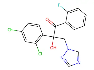 1-Propanone, 2-(2,4-dichlorophenyl)-1-(2-fluorophenyl)-2-hydroxy-3-(1H-1,2,4-triazol-1-yl)- structure