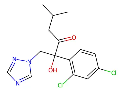 3-Hexanone, 2-(2,4-dichlorophenyl)-2-hydroxy-5-methyl-1-(1H-1,2,4-triazol-1-yl)- structure