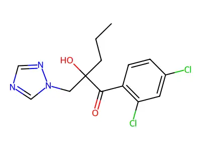 1-Pentanone, 1-(2,4-dichlorophenyl)-2-hydroxy-2-(1H-1,2,4-triazol-1-ylmethyl)- structure