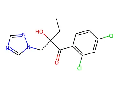1-Butanone, 1-(2,4-dichlorophenyl)-2-hydroxy-2-(1H-1,2,4-triazol-1-ylmethyl)- structure