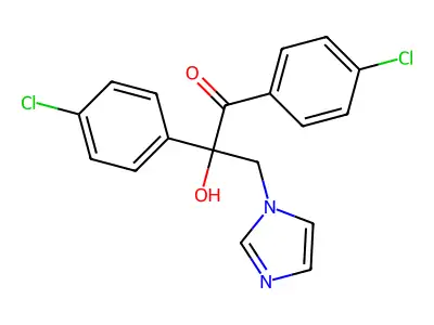 1-Propanone, 1,2-bis(4-chlorophenyl)-2-hydroxy-3-(1H-imidazol-1-yl)- structure