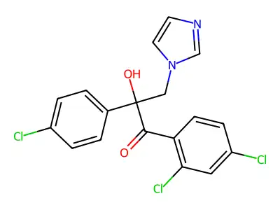 1-Propanone, 2-(4-chlorophenyl)-1-(2,4-dichlorophenyl)-2-hydroxy-3-(1H-imidazol-1-yl)- structure