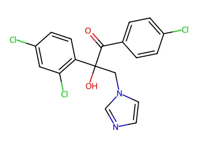 1-Propanone, 1-(4-chlorophenyl)-2-(2,4-dichlorophenyl)-2-hydroxy-3-(1H-imidazol-1-yl)- structure