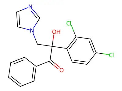 1-Propanone, 2-(2,4-dichlorophenyl)-2-hydroxy-3-(1H-imidazol-1-yl)-1-phenyl- structure