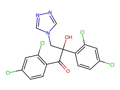 1-Propanone, 1,2-bis(2,4-dichlorophenyl)-2-hydroxy-3-(4H-1,2,4-triazol-4-yl)- structure