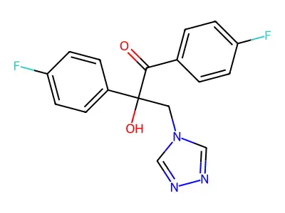 1-Propanone, 1,2-bis(4-fluorophenyl)-2-hydroxy-3-(4H-1,2,4-triazol-4-yl)- structure