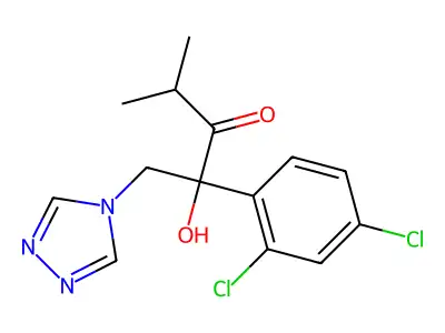 3-Pentanone, 2-(2,4-dichlorophenyl)-2-hydroxy-4-methyl-1-(4H-1,2,4-triazol-4-yl)- structure