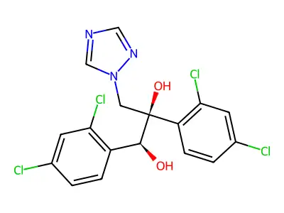 1,2-Propanediol, 1,2-bis(2,4-dichlorophenyl)-3-(1H-1,2,4-triazol-1-yl)-, (1S,2R)- structure