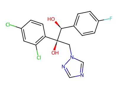 1,2-Propanediol, 2-(2,4-dichlorophenyl)-1-(4-fluorophenyl)-3-(1H-1,2,4-triazol-1-yl)-, (1S,2R)- structure
