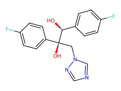 1,2-Propanediol, 1,2-bis(4-fluorophenyl)-3-(1H-1,2,4-triazol-1-yl)-, (1S,2R)- structure