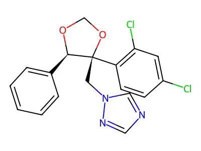 1H-1,2,4-Triazole, 1-(((4S,5R)-4-(2,4-dichlorophenyl)-5-phenyl-1,3-dioxolan-4-yl)methyl)- structure