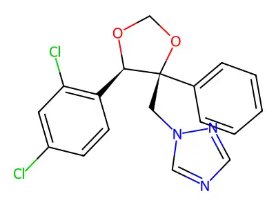 1H-1,2,4-Triazole, 1-(((4S,5R)-5-(2,4-dichlorophenyl)-4-phenyl-1,3-dioxolan-4-yl)methyl)- structure
