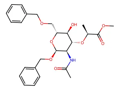 Benzyl N-Acetyl-6-O-benzyl-alpha-D-muramic Acid, Methyl Ester structure