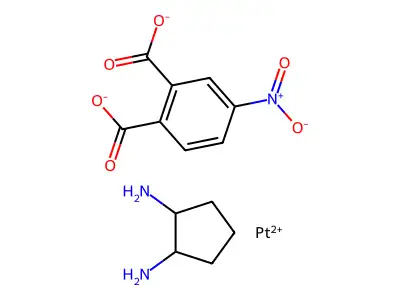 1,2-Benzenedicarboxylic acid, 4-nitro-, platinum complex structure