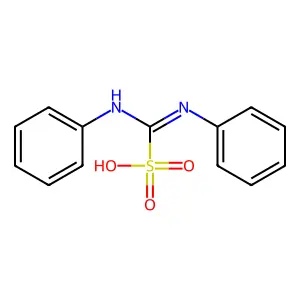 Methanesulfonic acid, (phenylamino)(phenylimino)- structure