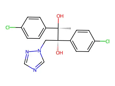 2,3-Butanediol, 2,3-bis(4-chlorophenyl)-1-(1H-1,2,4-triazol-1-yl)-, (2R,3R)- structure