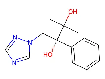 2,3-Butanediol, 3-methyl-2-phenyl-1-(1H-1,2,4-triazol-1-yl)-, (2R)- structure
