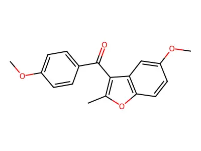 (5-Methoxy-2-methyl-1-benzofuran-3-yl)-(4-methoxyphenyl)methanone structure