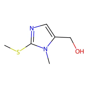 1H-imidazole-5-methanol, 1-methyl-2-(methylthio)- structure