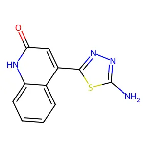 2(1H)-Quinolinone, 4-(5-amino-1,3,4-thiadiazol-2-yl)- structure