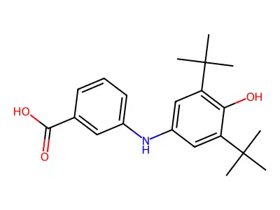 3-(3,5-二叔丁基-4-羟基苯氨基)苯甲酸 structure