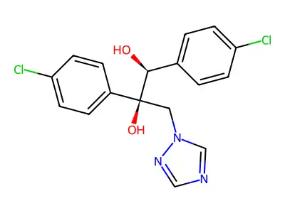 1,2-Propanediol, 1,2-bis(4-chlorophenyl)-3-(1H-1,2,4-triazol-1-yl)-, (1S,2R)- structure