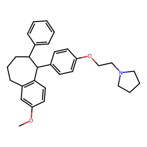 1-(4-Pyrrolidinoethoxyphenyl)-2-phenyl-7-methoxybenzosuberan structure