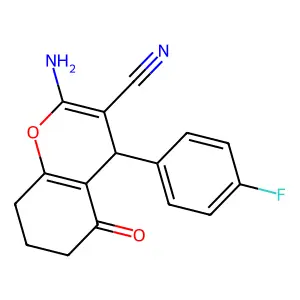 2-Amino-4-(4-fluorophenyl)-5-oxo-5,6,7,8-tetrahydro-4H-chromene-3-carbonitrile structure
