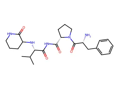 Cyclo(ornithyl)phenylalanyl-prolyl-valine structure
