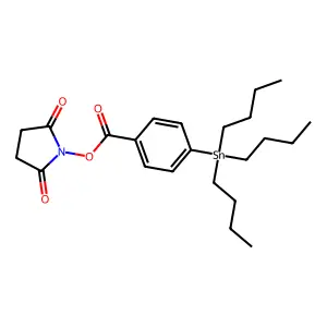 N-succinimidyl 4-(tri-n-butylstannyl)benzoate structure