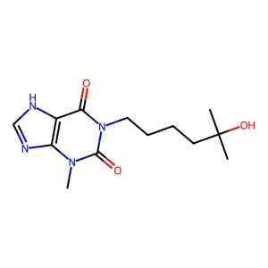 1-(5-Hydroxy-5-methylhexyl)-3-methylxanthine structure