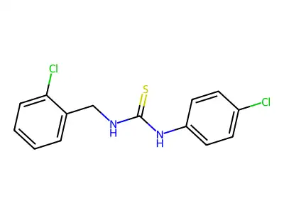 1-(4-Chlorophenyl)-3-[(2-chlorophenyl)methyl]thiourea structure