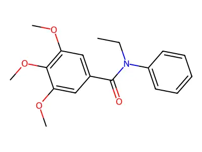 N-ethyl-3,4,5-trimethoxy-N-phenylbenzamide structure