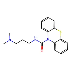 N-[3-(dimethylamino)propyl]phenothiazine-10-carboxamide structure