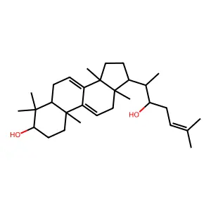 3beta,22-Dihydroxylanosta-7,9(11),24-triene structure