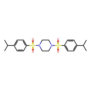 1,4-Bis[(4-propan-2-ylphenyl)sulfonyl]piperazine structure